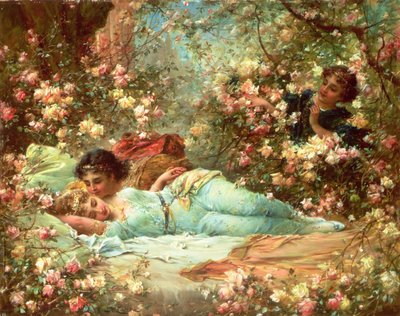 The Rose Bower by Hans Zatzka